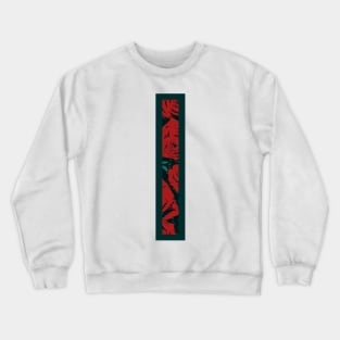 Modern Rose Floral Initial Name Alphabet - Letter I Crewneck Sweatshirt